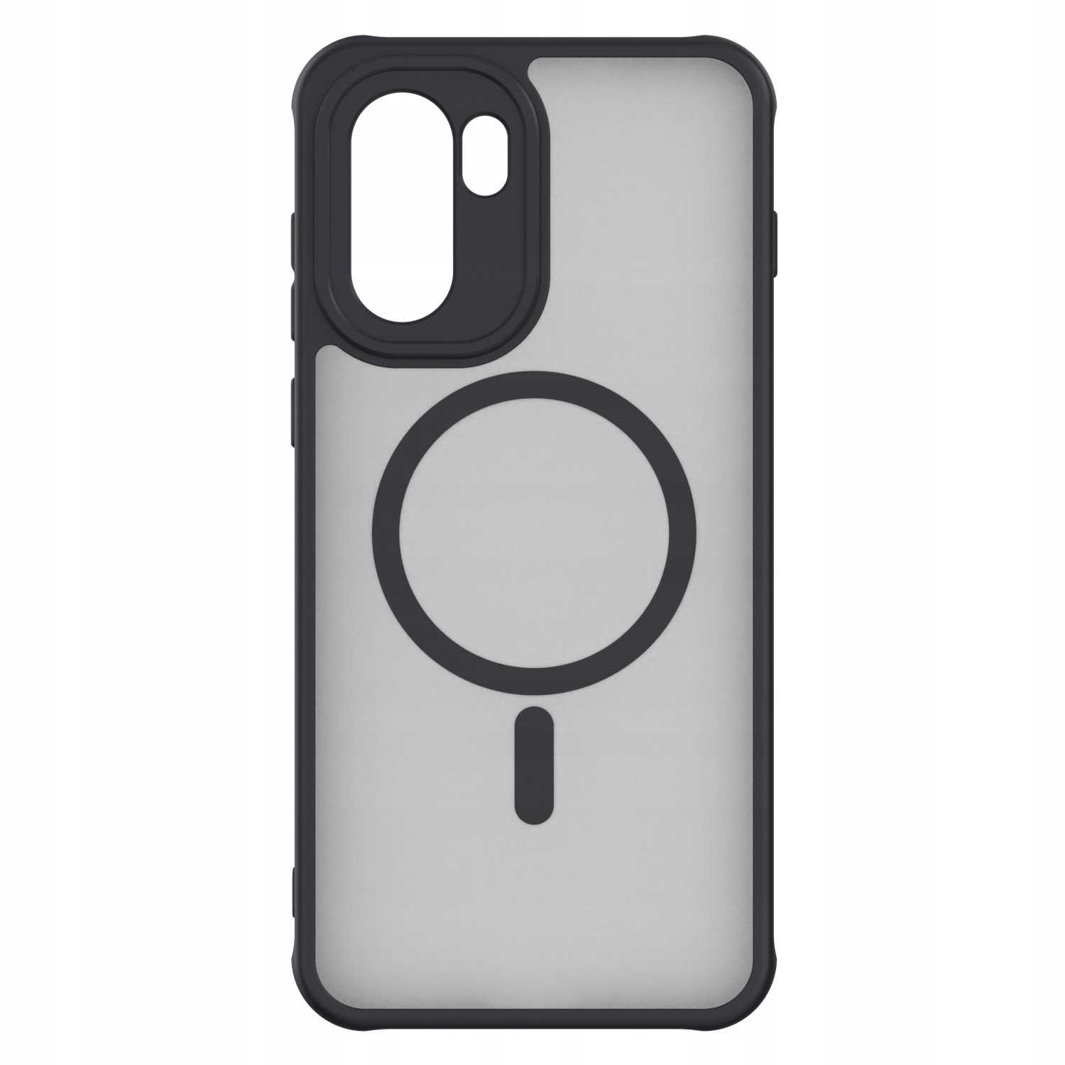 Husa Spacecase Hybrid Mag pentru OnePlus 15R, mata, compatibila cu MagSafe, neagra