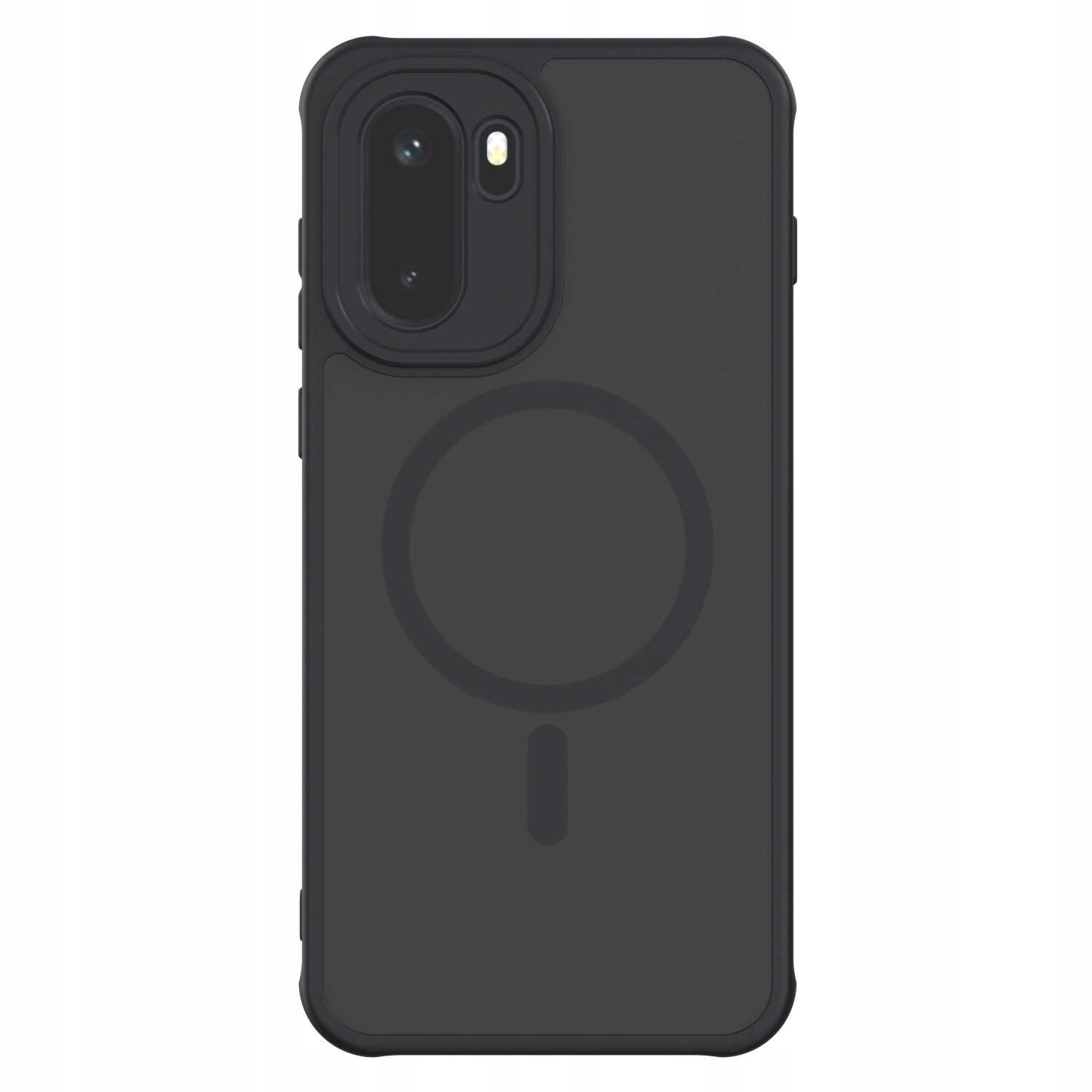 Husa Spacecase Hybrid Mag pentru OnePlus 15R, mata, compatibila cu MagSafe, neagra