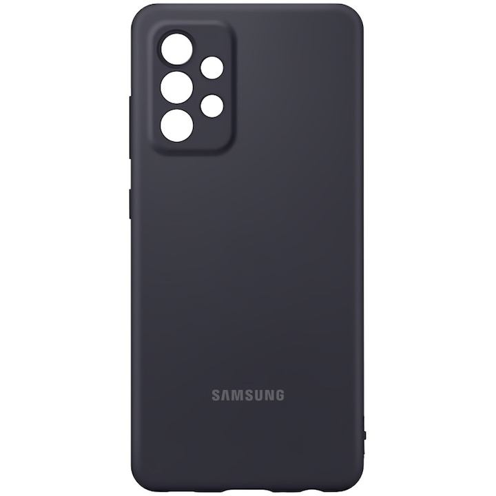 Husa de protectie Samsung Silicon Cover pentru Galaxy A72, Black