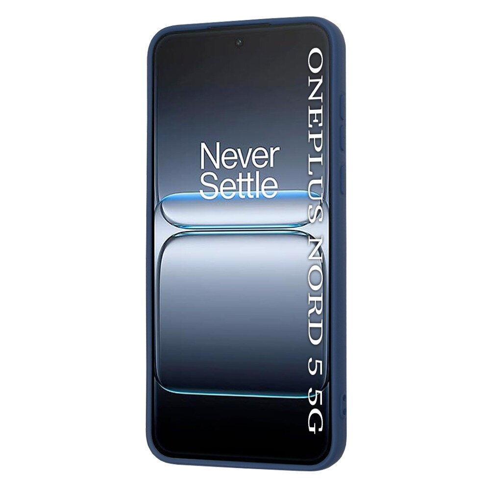 Husa pentru OnePlus Nord 5, SKYDDAR INNOVATION, din Silicon Catifelat, SoftElegance, set cu sticker, Bleumarin