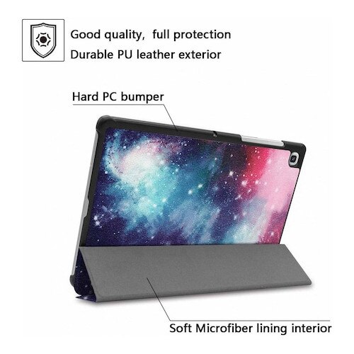 Husa Natty Pell Ultra Slim Smart Cover Premium pentru Apple iPad 9 (2021) / iPad 8 (2020) / iPad 7 (2019) - Galaxy