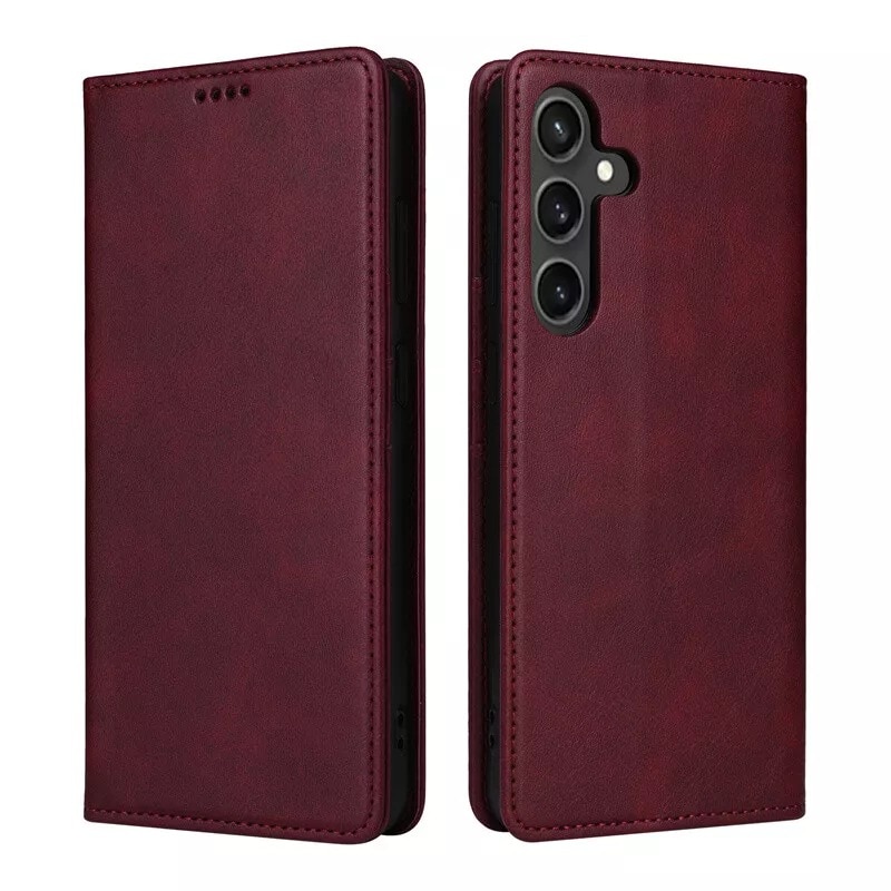 Husa pentru Samsung Galaxy A26 Daden® Flip Leather Deluxe, Antisoc, Inchidere magnetica, Buzunar card, Calitate Premium, VIsiniu