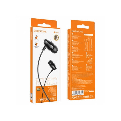 Casti Borofone BM61 Wanderer cu microfon negru