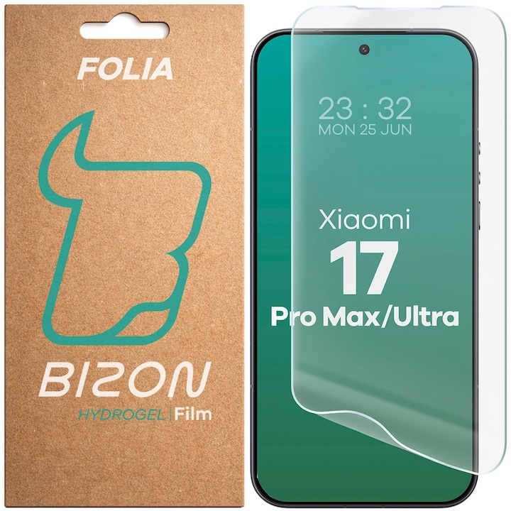 Folie de protectie, Bizon Film Hydrogel Front Pentru Xiaomi 17 Ultra / 17 Pro Max
