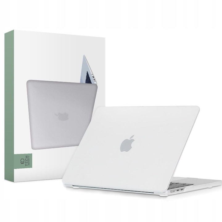 Etui laptop Tech-Protect SmartShell set pentru MacBook Air 13 2022, mat, transparent