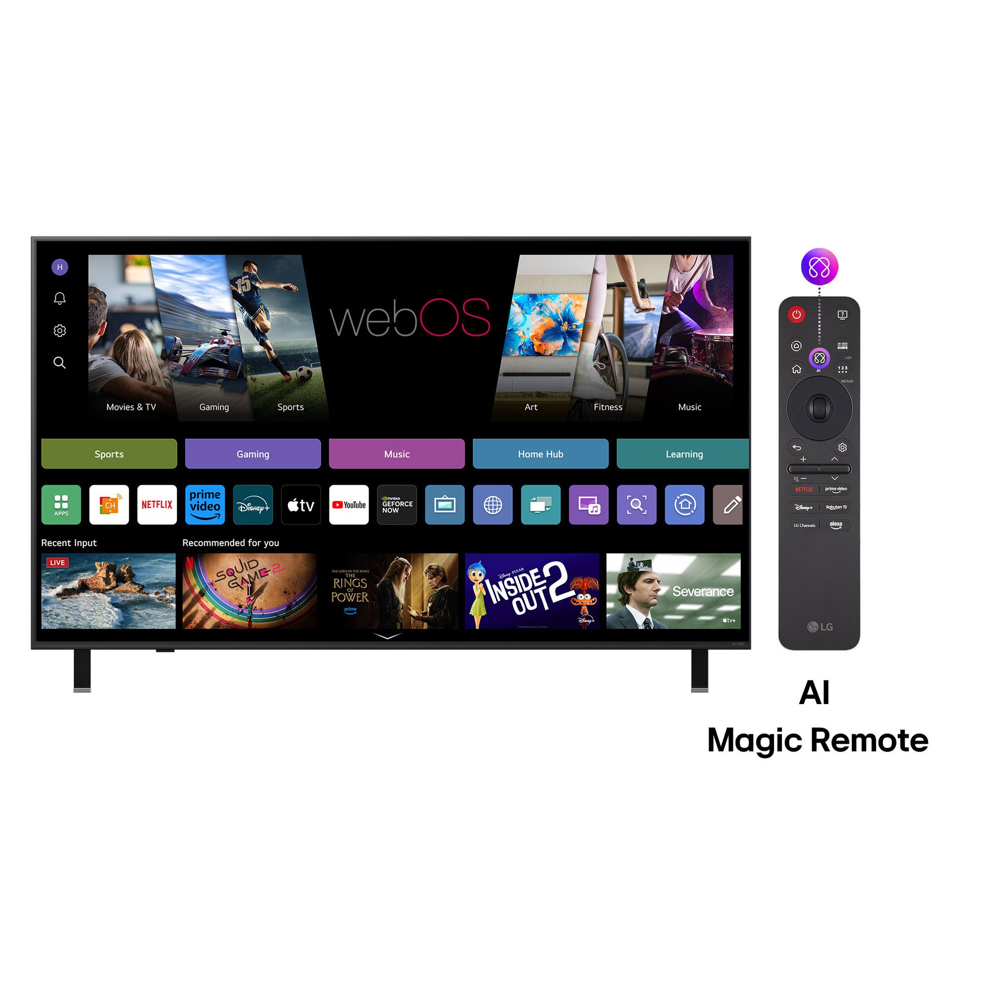 RESIGILAT: Televizor LG QNED 65QNED84A3C, 164 cm, Smart, 4K Ultra HD, Clasa E (Model 2025)