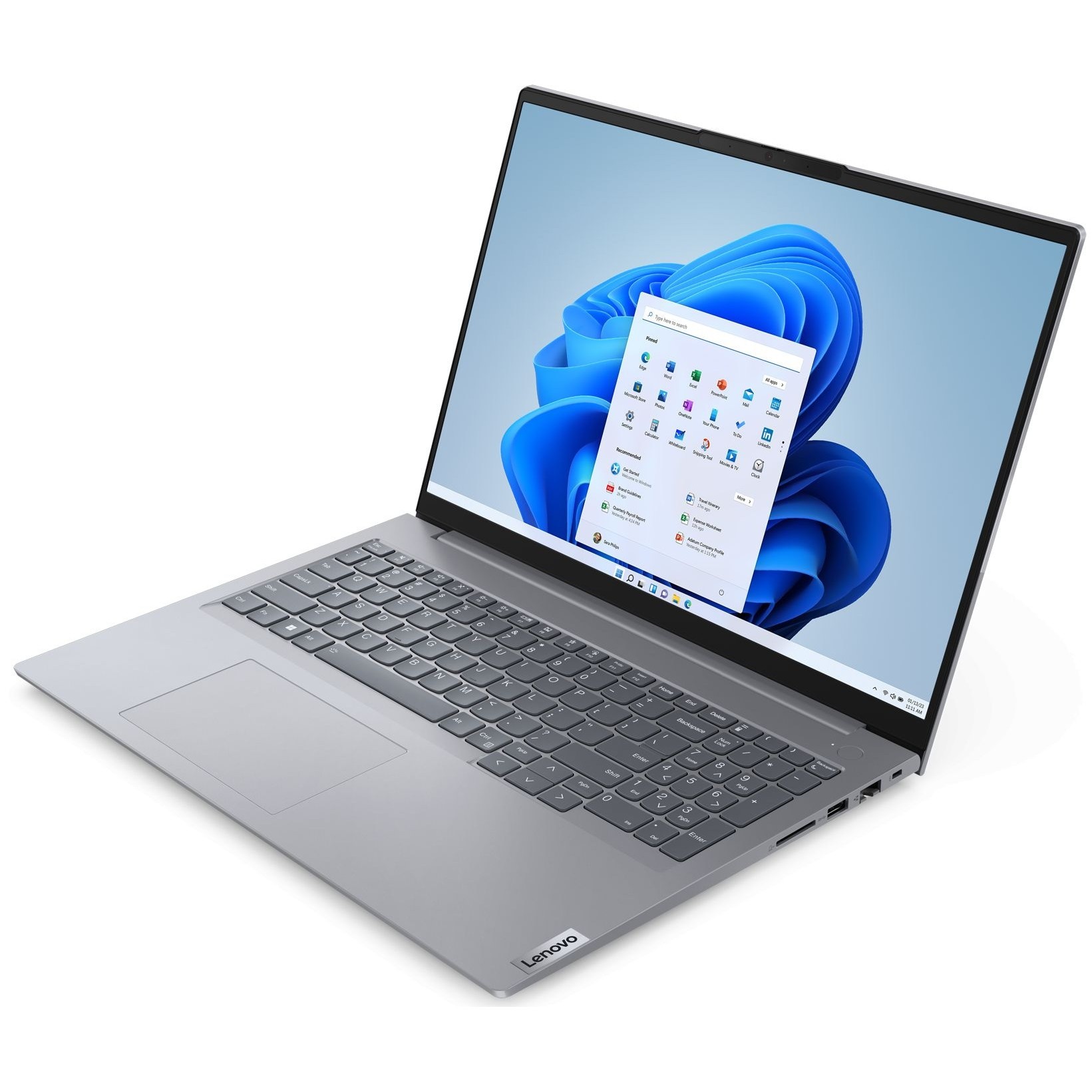 Laptop Lenovo ThinkBook 16 G6 IRL, 16" WUXGA 1920x1200 IPS 300nits, Intel Core i3-1315u 6-core, 64 GB DDR5, 512 GB SSD m2 PCIe, 1TB SSD m2 PCIe, Intel UHD Graphics, Windows 11 Pro, Aluminium Case 1.70 kg Arctic Grey