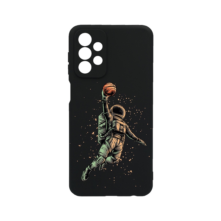 Husa BestCase® Slim SIlicon 0.8MM, Compatibila Cu Samsung Galaxy A53 5G, Astronaut Basketball, Rezistenta la uzura, Protectie Camera, c-B 1003