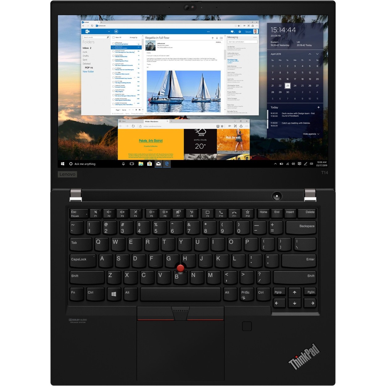 Laptop Lenovo ThinkPad T14 G1 (Intel), 14" FHD IPS, Intel Core i5-10310U, 16 GB DDR4, 1TB SSD m2 PCIe, Intel UHD Graphics, Windows 11 Pro, 1.55kg Black