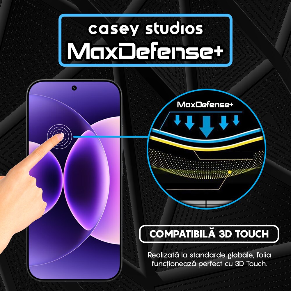 Folie Sticla CASEY STUDIOS™ pentru Xiaomi 17, Full Cover 3D, Full Glue, Duritate Militara, Protectie Profesionala Ecran 3D, Anti Zgarieturi, Margini Negre