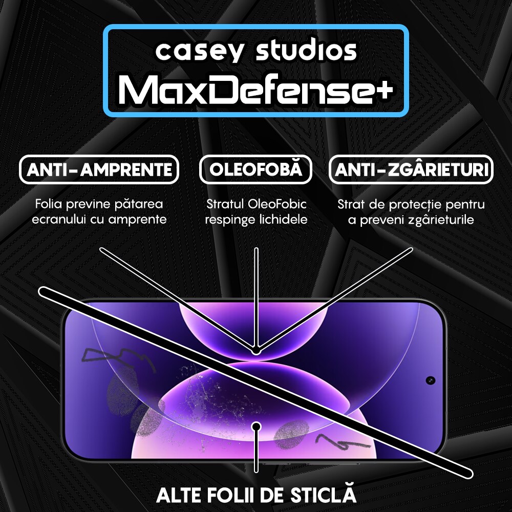 Folie Sticla CASEY STUDIOS™ pentru Xiaomi 17, Full Cover 3D, Full Glue, Duritate Militara, Protectie Profesionala Ecran 3D, Anti Zgarieturi, Margini Negre