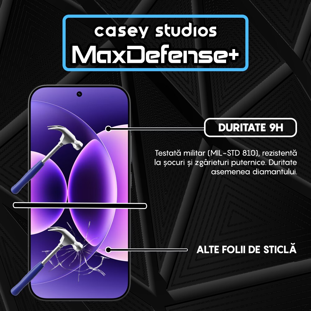 Folie Sticla CASEY STUDIOS™ pentru Xiaomi 17, Full Cover 3D, Full Glue, Duritate Militara, Protectie Profesionala Ecran 3D, Anti Zgarieturi, Margini Negre