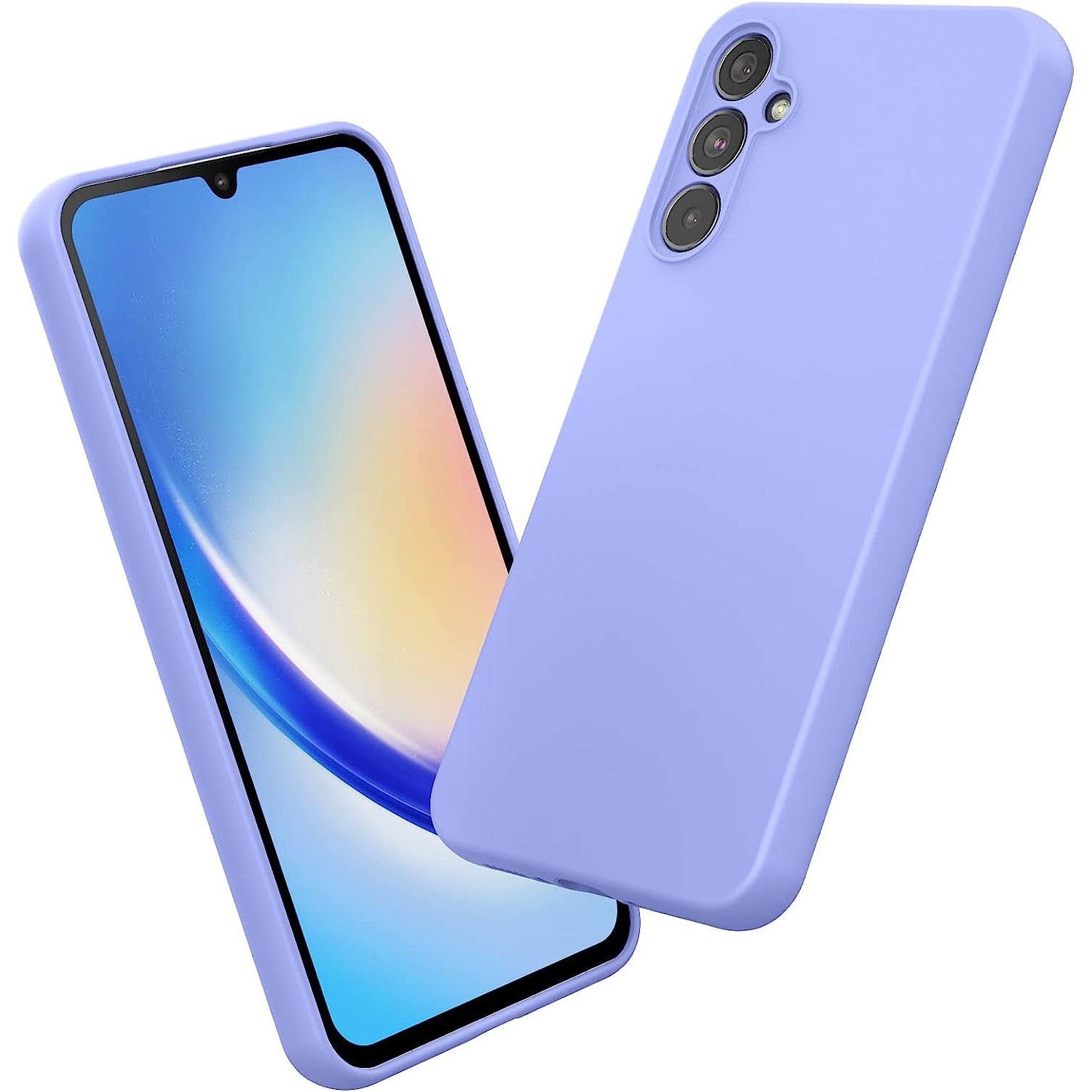 Husa Premium Silicon Soft pentru Samsung A14 5G, Ultra Slim, Protectie sporita, Interior de microfibra, Lavanda