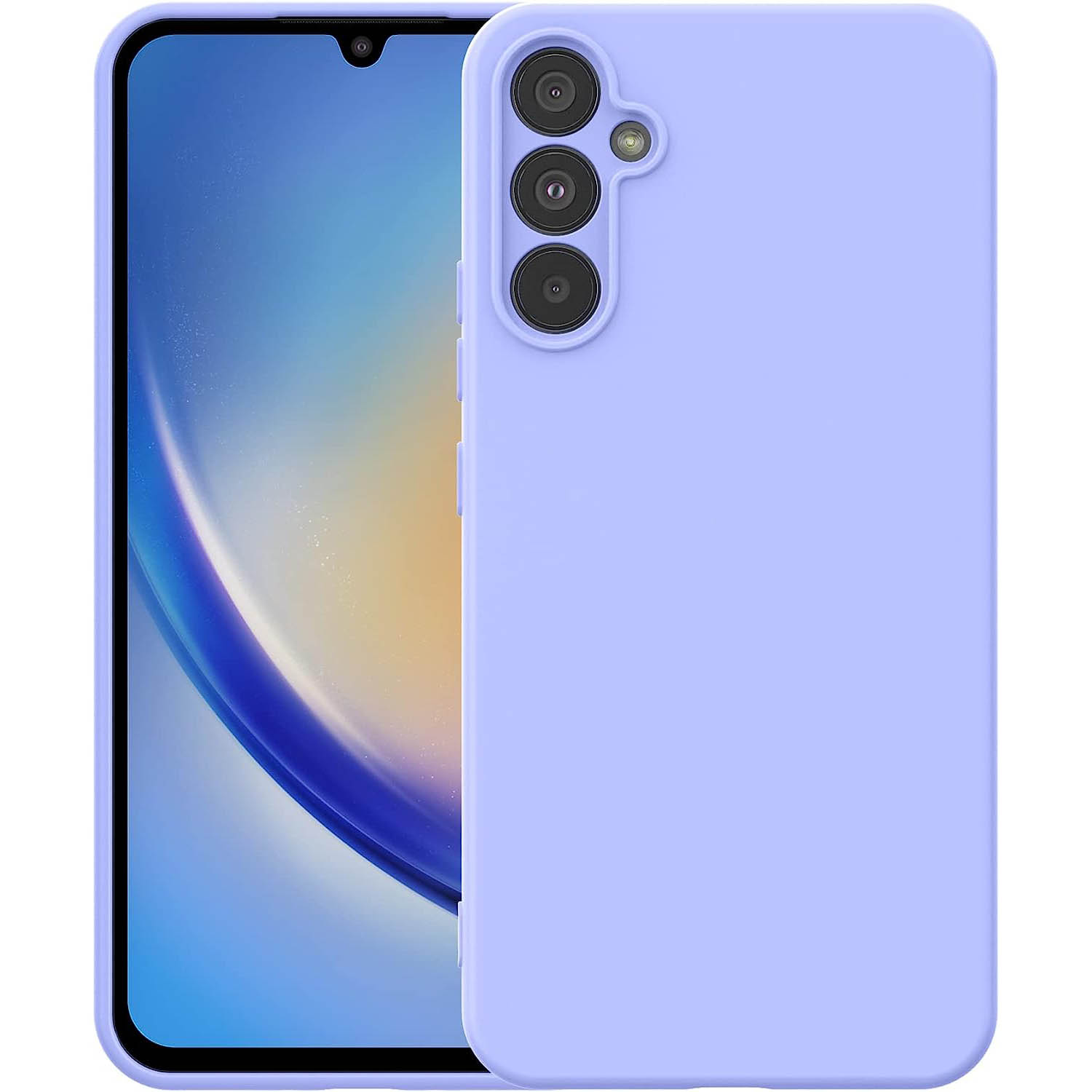 Husa Premium Silicon Soft pentru Samsung A14 5G, Ultra Slim, Protectie sporita, Interior de microfibra, Lavanda