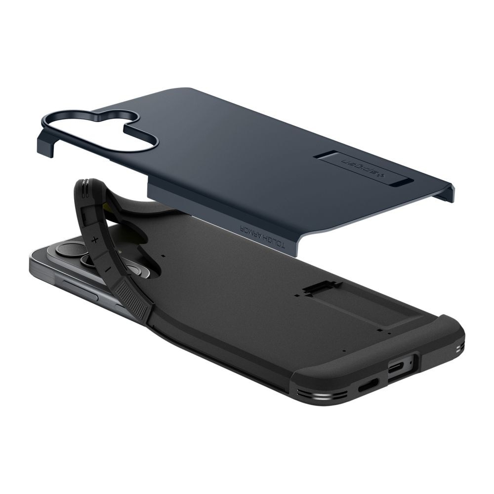 Husa pentru Samsung Galaxy A57 5G Spigen Tough Armor, Stativ incorporat, Calitate Premium, Gri