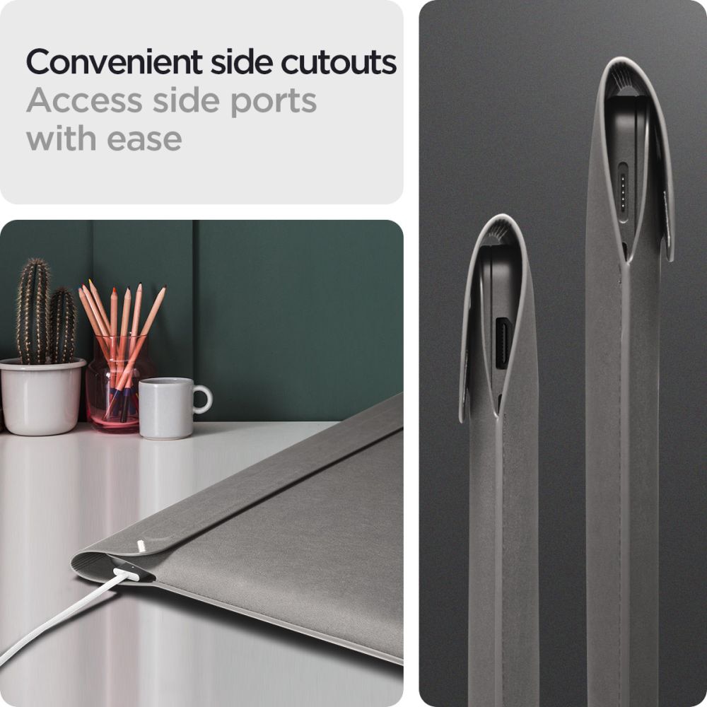 Husa pentru Laptop 15-16", Spigen Valentinus Sleeve, City Grey