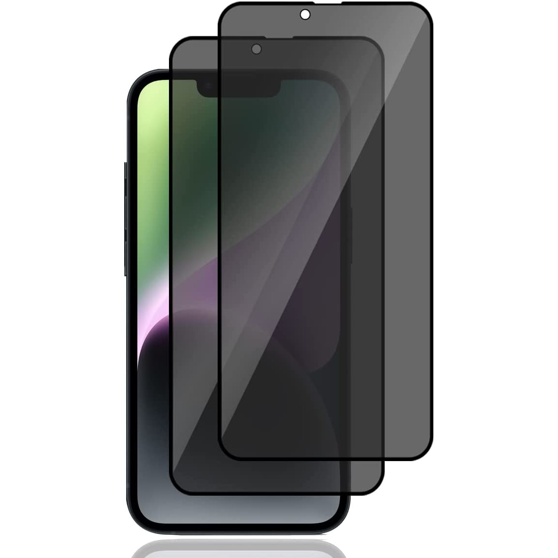 Set 2 folii protectie ecran, Sticla securizata, Privacy, Compatibil cu iPhone 13/13 Pro/14
