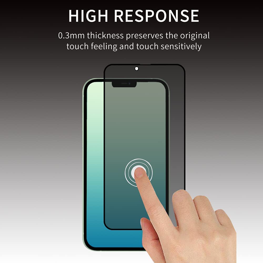 Set 2 folii protectie ecran, Sticla securizata, Privacy, Compatibil cu iPhone 13/13 Pro/14