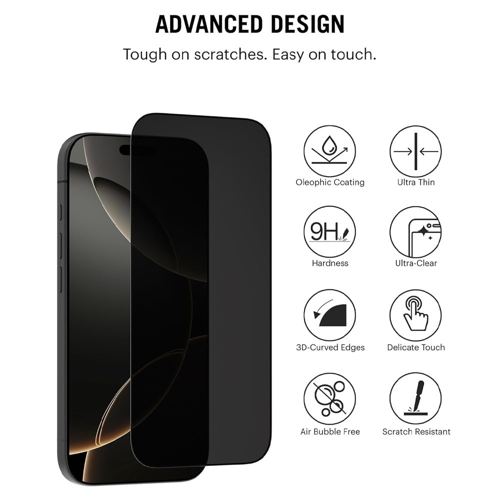 Folie Premium PRIVACY cu Aplicator pentru Apple iPhone 12 Pro Max, din Sticla Securizata Anti-Spy, Dubla Protectie, Aliniere Automata, Negru
