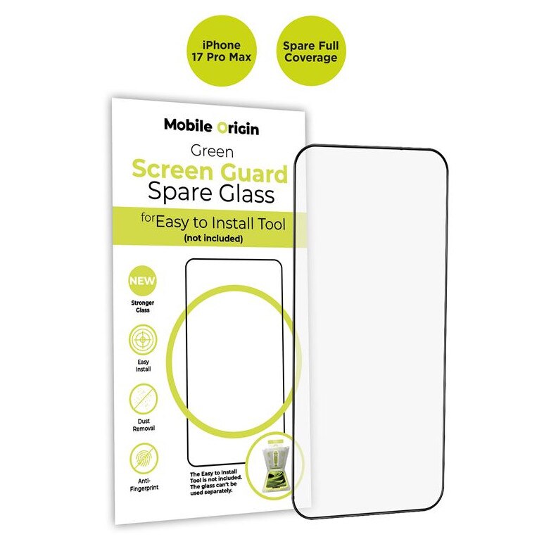 Folie protectie Mobile Origin Screen Guard Spare Glass Full Coverage compatibila cu iPhone 17 Pro Max, Transparent