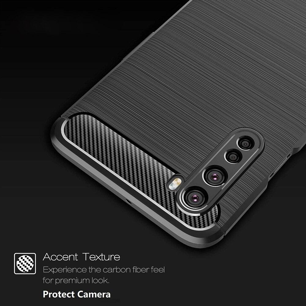 Husa Carbon Resistance pentru OnePlus Nord 5G, Fiber Design, Anti-Soc, Negru Titan