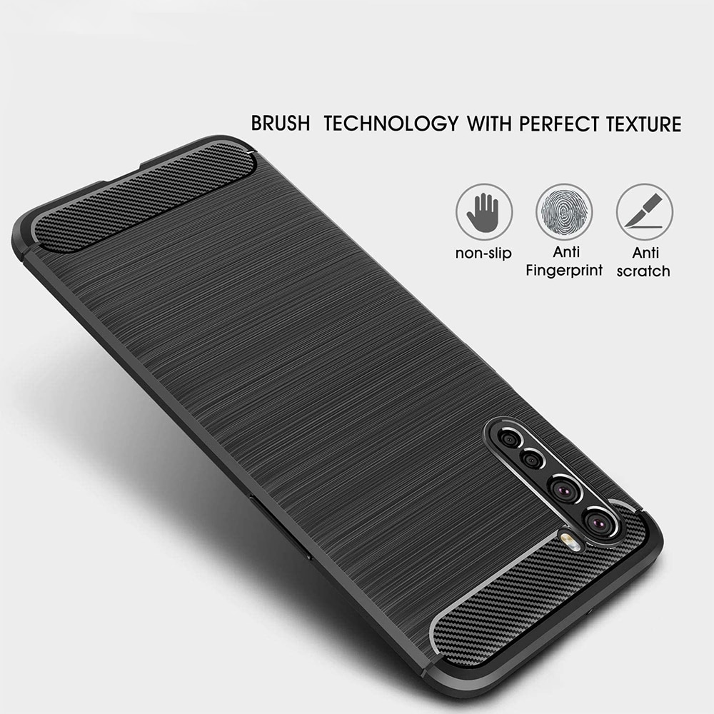 Husa Carbon Resistance pentru OnePlus Nord 5G, Fiber Design, Anti-Soc, Negru Titan