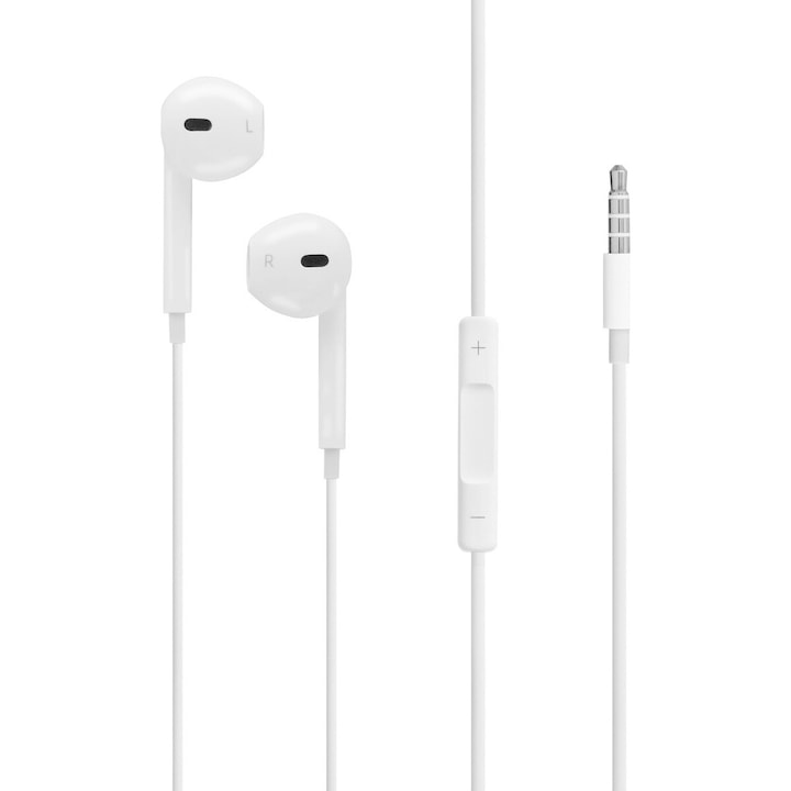 Casti Audio In Ear, Lamtech LAM020663, cu fir, 3.5mm Jack, Alb