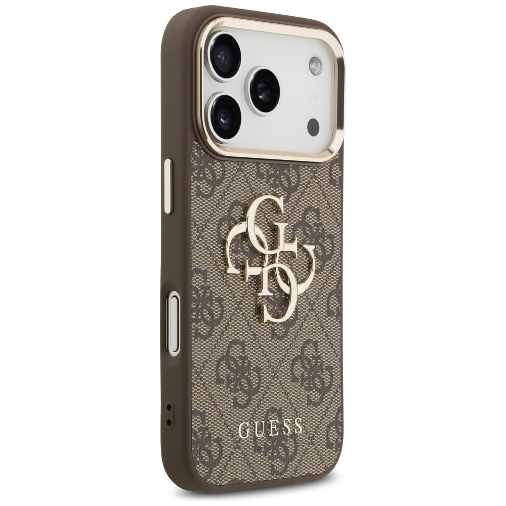 Husa pentru iPhone 17 Pro Max Guess Hardcase Big 4G Classic Logo 9GUHCP17X4GMGCBR, U52, Piele ecologica, Brown