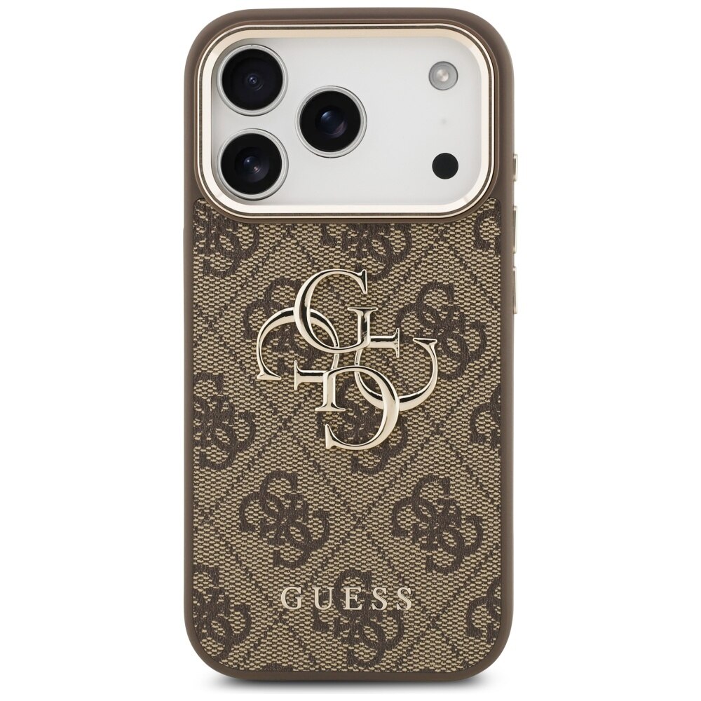 Husa pentru iPhone 17 Pro Max Guess Hardcase Big 4G Classic Logo 9GUHCP17X4GMGCBR, U52, Piele ecologica, Brown