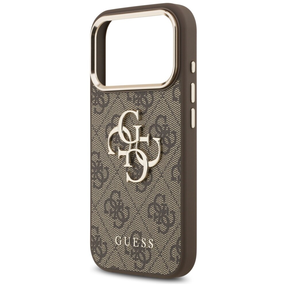 Husa pentru iPhone 17 Pro Max Guess Hardcase Big 4G Classic Logo 9GUHCP17X4GMGCBR, U52, Piele ecologica, Brown