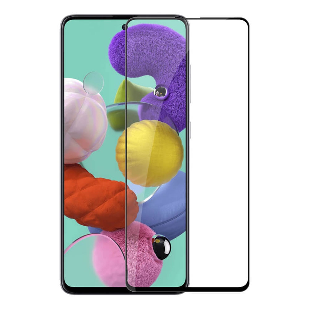 Folie sticla pentru Samsung Galaxy A51 - Geam protectie (Tempered Glass) - Protectie FULL GLUE, UltraThin - Gekko Mobile Negru AntiShock