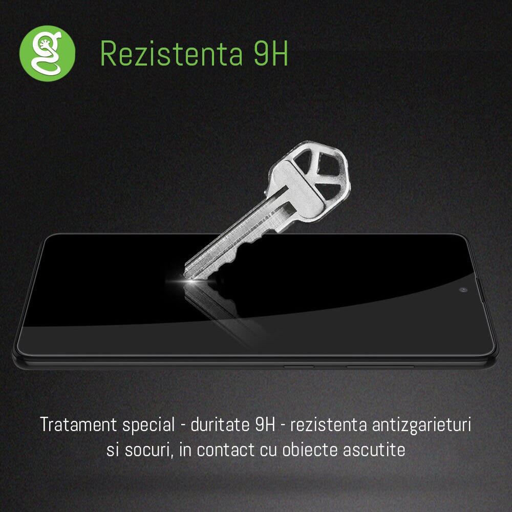Folie sticla pentru Samsung Galaxy A51 - Geam protectie (Tempered Glass) - Protectie FULL GLUE, UltraThin - Gekko Mobile Negru AntiShock