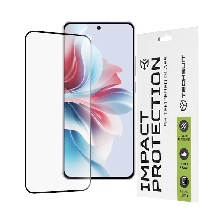 Glass shield Display pentru Oppo Reno11 F, S56, Protective glass, Deep Dark