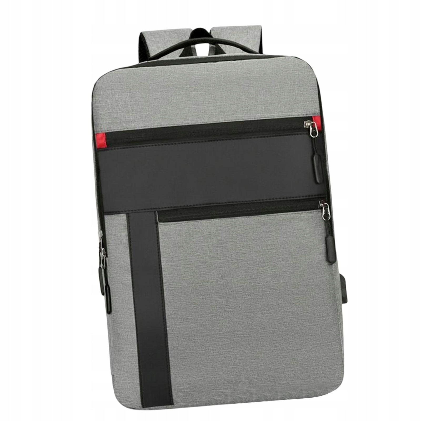 Plecak pentru laptop 15,6", multicolor, cu port USB, set cu husa waterproof