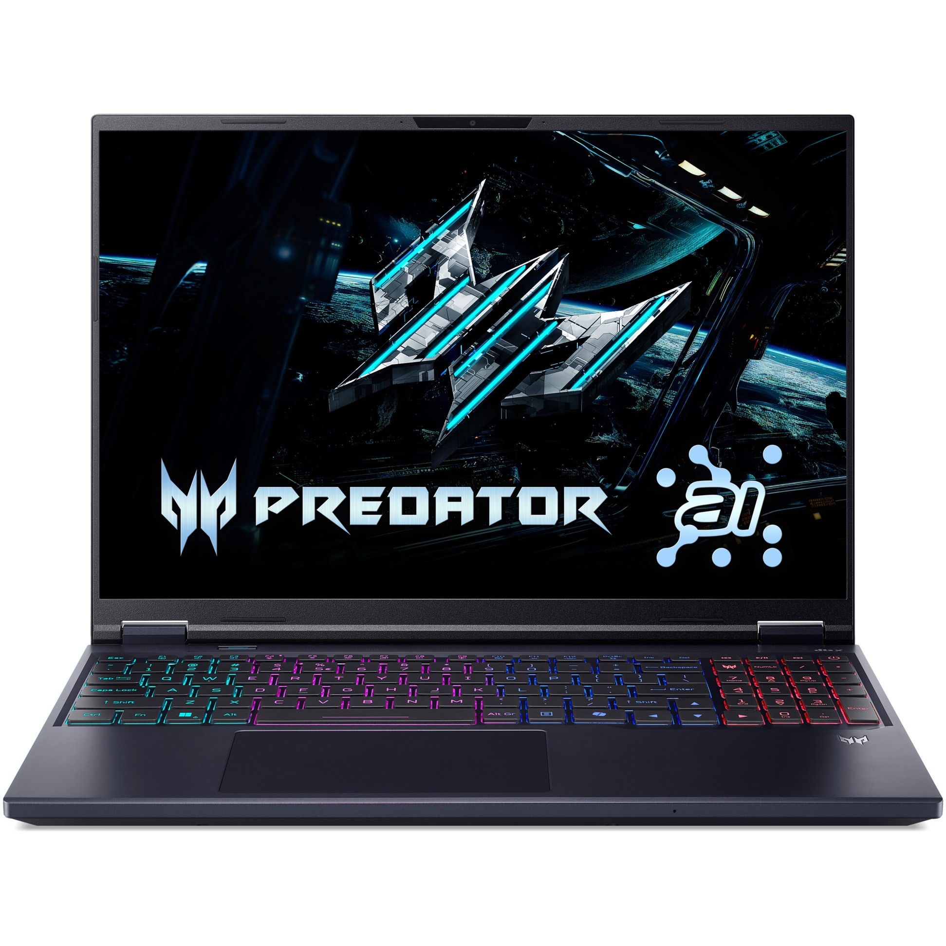 Laptop Gaming Acer Predator Helios Neo 16 AI PHN16-73-990X cu procesor Intel® Core™ Ultra 9 275HX pana la 5.4GHz, 16'', WQXGA, IPS, 240Hz, 64GB DDR5 RAM, 2TB SSD, NVIDIA® GeForce RTX™ 5070 Ti 12GB GDDR7, Windows 11 Home, Abyssal Black