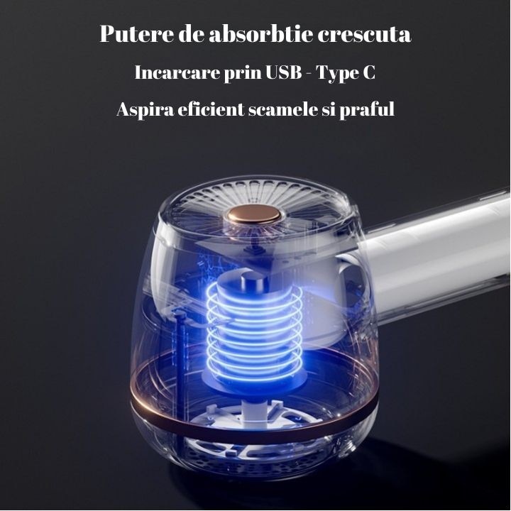 Aparat Pentru Curatat Scame, Par Si Praf, Pentru Diferite Tipuri De Material, Cu Lame Din Otel Inoxidabil, Incarcare Prin USB Type-C, Cu Perie De Curatare, Cablu USB Si Stick Cu Lipici Incluse, Roz, 220 x 86 mm