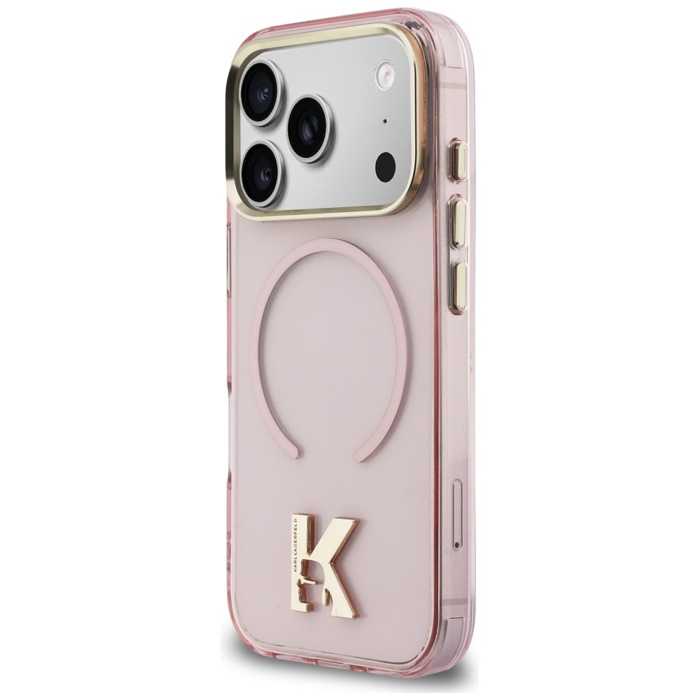 Husa Karl Lagerfeld IML K Head Logo cu MagSafe compatibila cu iPhone 17 Pro Max, Roz