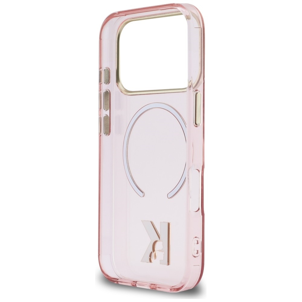 Husa Karl Lagerfeld IML K Head Logo cu MagSafe compatibila cu iPhone 17 Pro Max, Roz