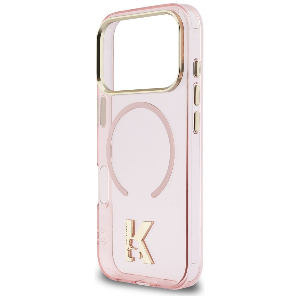 Husa Karl Lagerfeld IML K Head Logo cu MagSafe compatibila cu iPhone 17 Pro Max, Roz