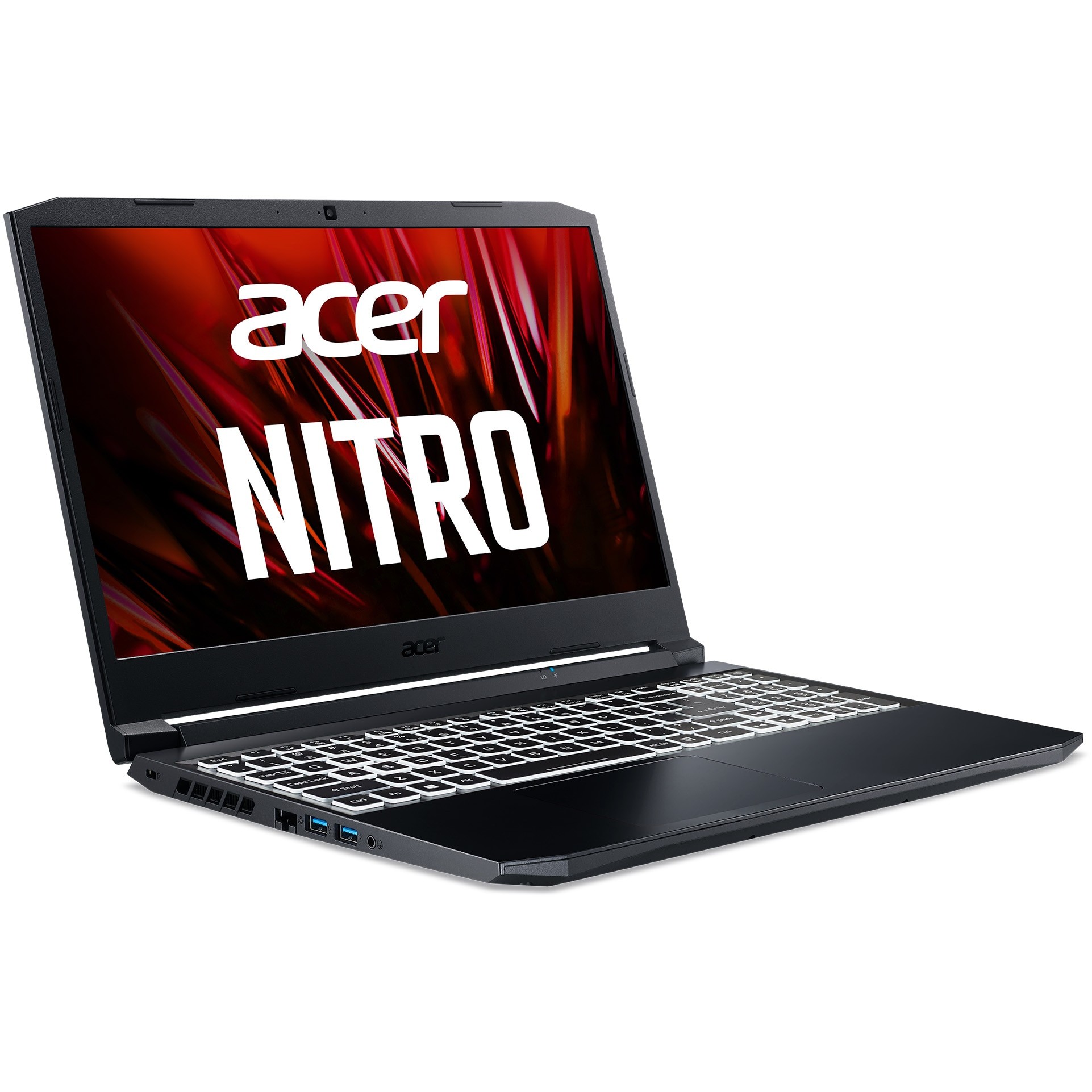 Laptop Gaming ACER Nitro 5 AN515-45-R095, AMD Ryzen 7 5800H pana la 4.4GHz, 15.6" QHD, 16GB, SSD 512GB, NVIDIA GeForce RTX 3080 8GB, Free DOS, Black