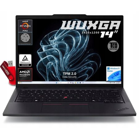 Pachet promo: Laptop Lenovo ThinkPad T14 G5, AMD Ryzen™ 7 PRO, 64 GB 1 TB SSD, 14 " WUXGA 1920 x 1200 IPS, AMD Radeon™ 780M, 5600 MHz, Windows 11 Home + Geanta laptop 15.6 inch iBOX TN6020