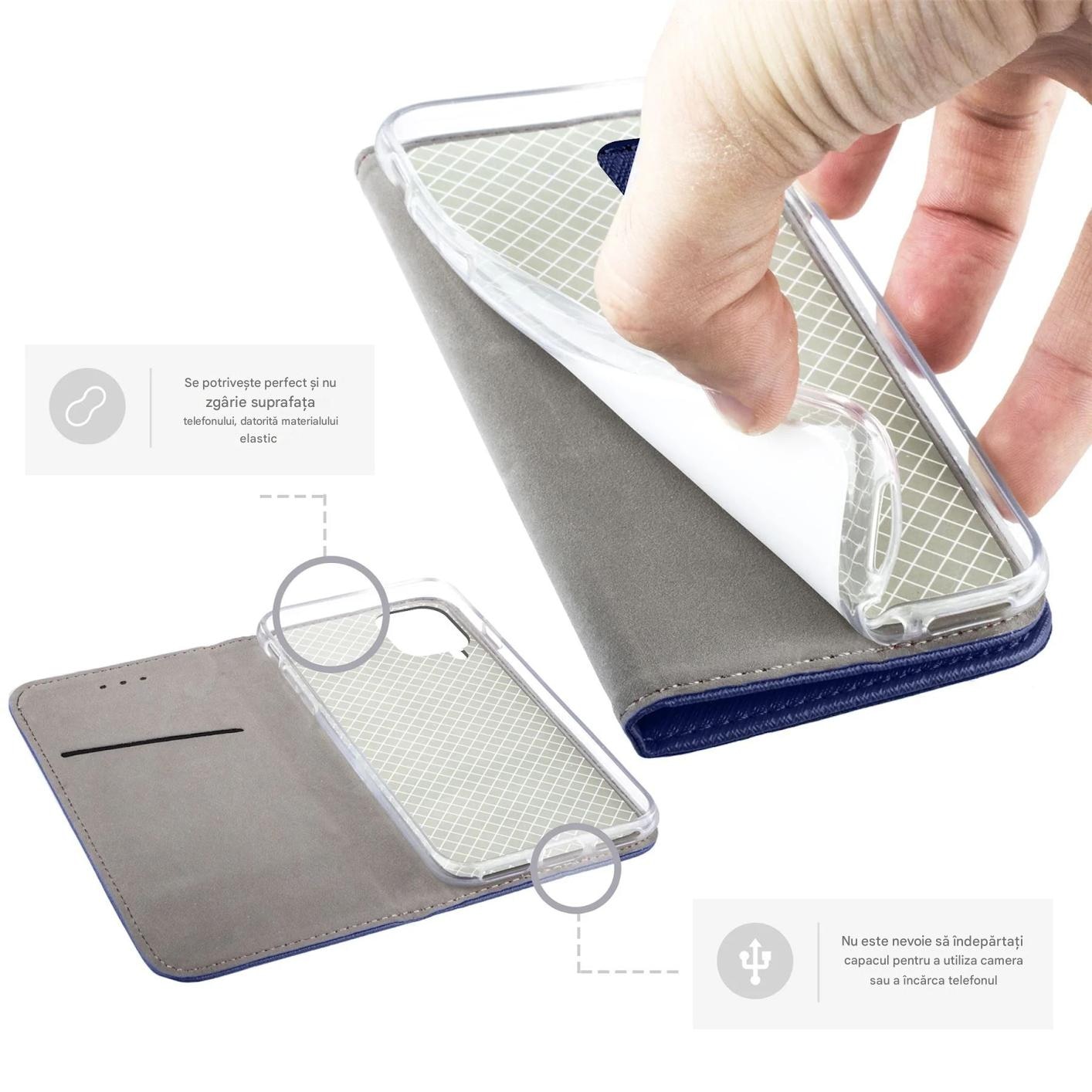 Husa Tip Carte pentru Samsung A12 / A12 Nacho / M12 Albastru
