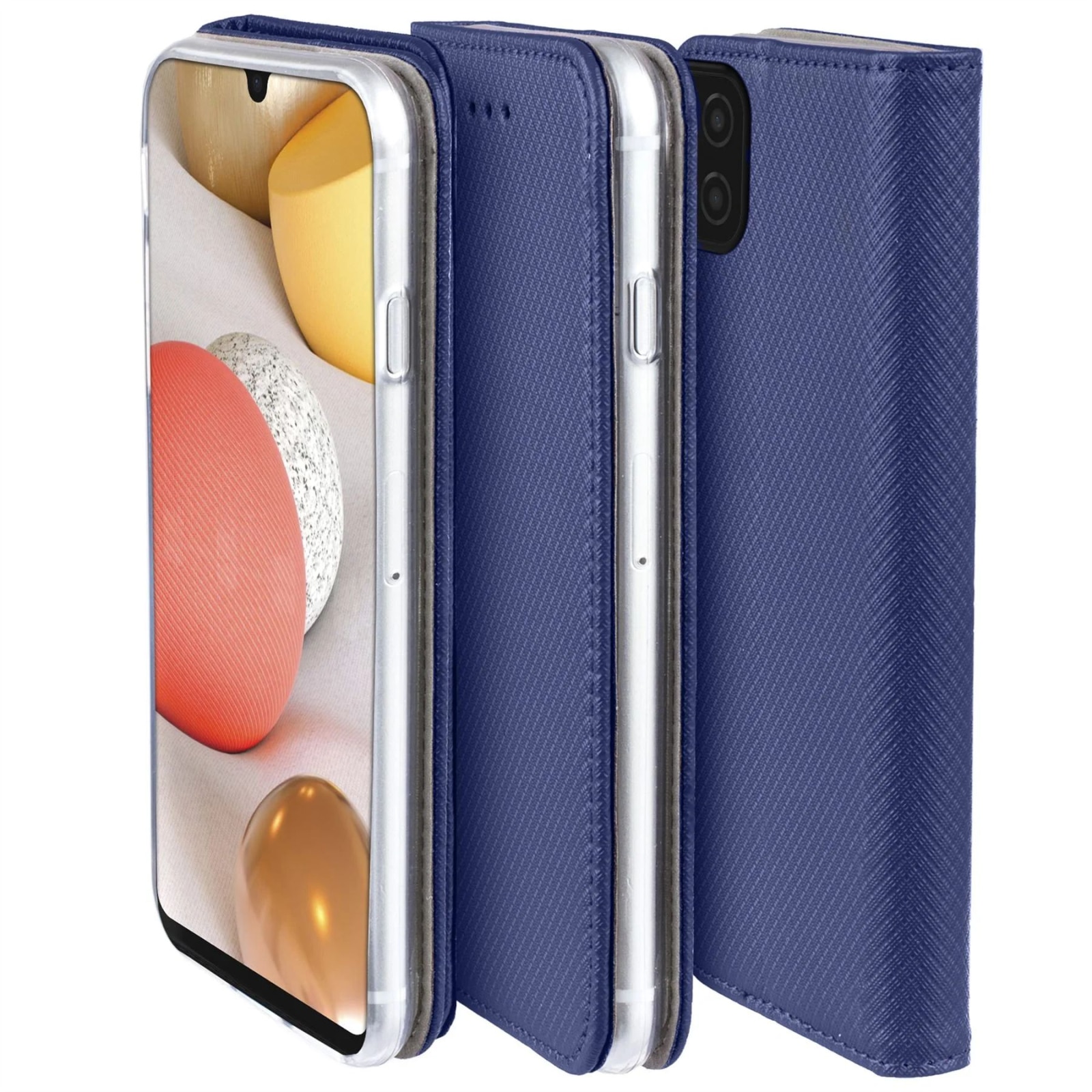 Husa Tip Carte pentru Samsung A12 / A12 Nacho / M12 Albastru