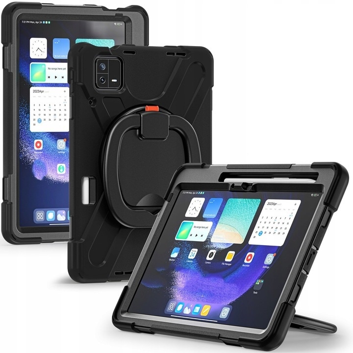 Husa tableta pentru iPad Air 5/4 si iPad Pro 11", neagra, cu suport rotativ 360°