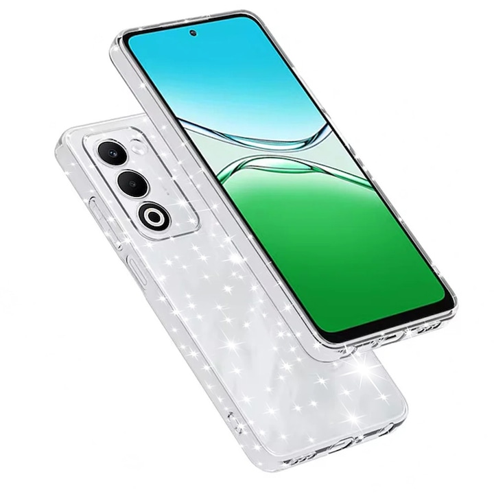 Husa pentru Oppo A5 4G / A5 5G Daden® SparkleSkin, Antisoc, Calitate Premium, Transparent