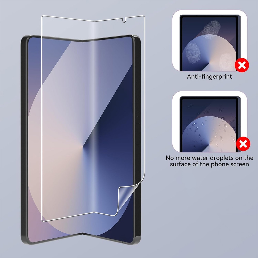 Folie Hydrogel Regenerabil pentru Samsung Galaxy Z Fold7 / Fold 7, High Sensitivity, UHD Clarity, Shock Absorption, Flexible Hydro-Crystal, Silicon Compozitie Ultrasafe Membran, Elite Class Protection, Transparenta