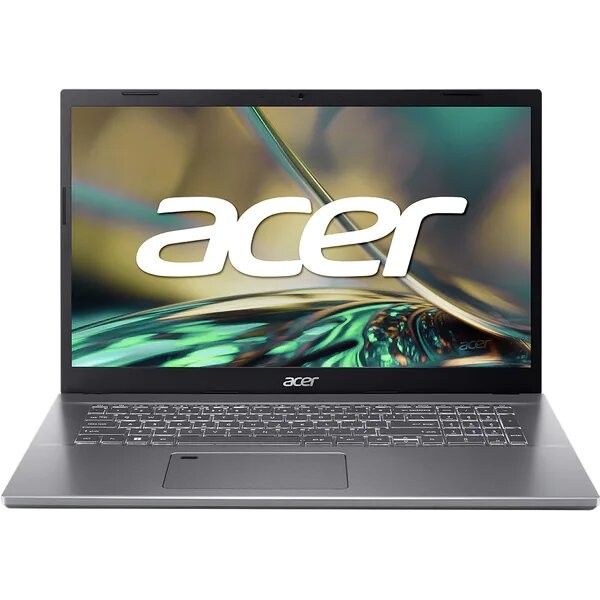 Laptop ACER Aspire 5 A517-53G, Intel Core i5-1235U pana la 4.4GHz, 17.3" Full HD, 8GB, SSD 512GB, Intel Iris Xe Graphics, Free DOS, Gri