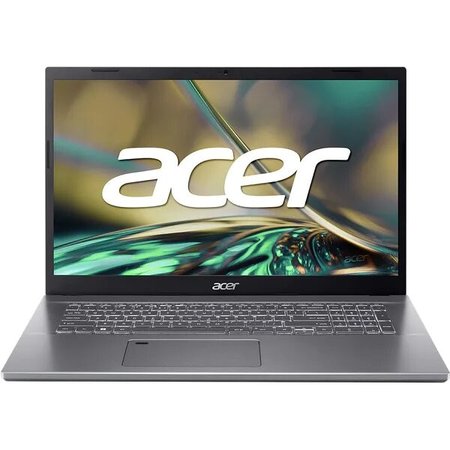 Laptop ACER Aspire 5 A517-53G, Intel Core i5-1235U pana la 4.4GHz, 17.3" Full HD, 8GB, SSD 512GB, Intel Iris Xe Graphics, Free DOS, Gri