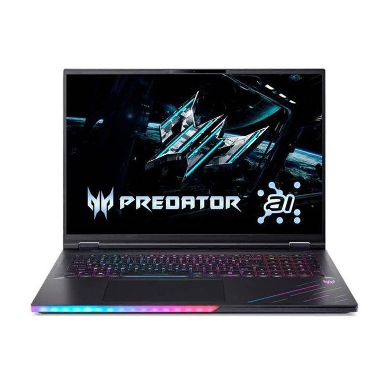 Laptop Acer Predator Helios18 AI NH.QVYEL.002, 18 inch 3840 x 2400, Intel Core Ultra 9 275HX 24 C / 24 T, 2.7 GHz - 5.4 GHz, 40 MB 24 MB cache, 28 W, 32 GB DDR5, 1 TB SSD, Nvidia GeForce RTX 5080, Windows 11 Home