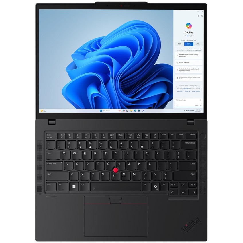 Laptop ThinkPad T14 Gen 5 cu procesor Intel® Core™ Ultra 7 155U pana la 4.8GHz, 14" WUXGA, IPS, 16GB DDR5, 512GB SSD, Intel® Graphics, Windows® 11 Pro, Black, 3y Courier or Carry-in